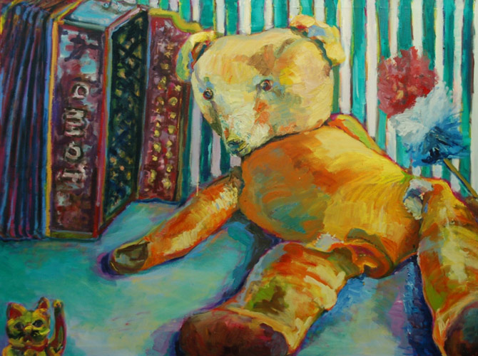 Bär mit Staubpuschel