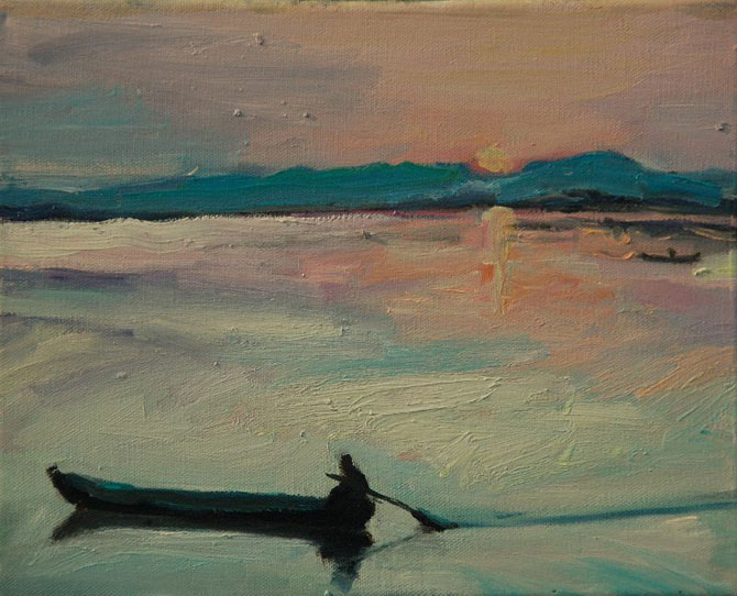 Sonnenuntergang auf dem Inlesee