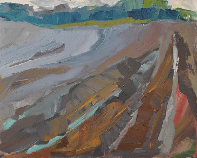 Ackerfurchen (braun/blau]