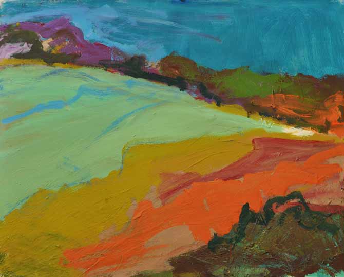 Acker mit farbigen Schatten