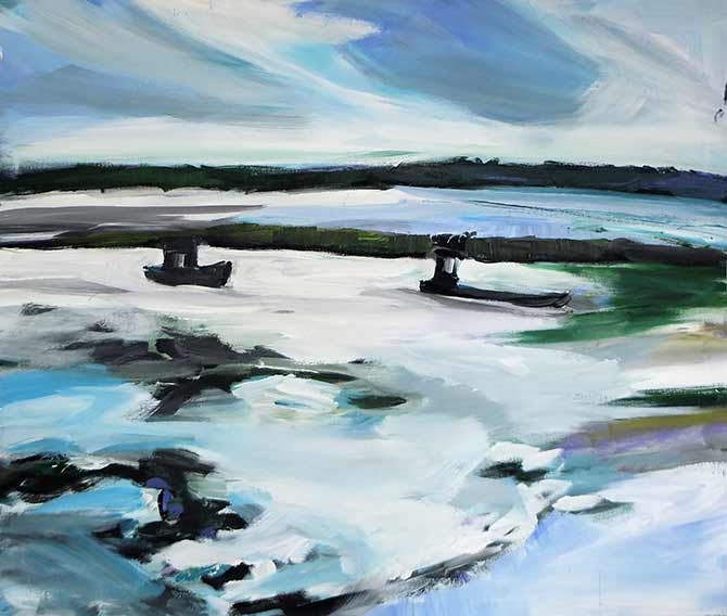 Ebbe und Austernschiffe