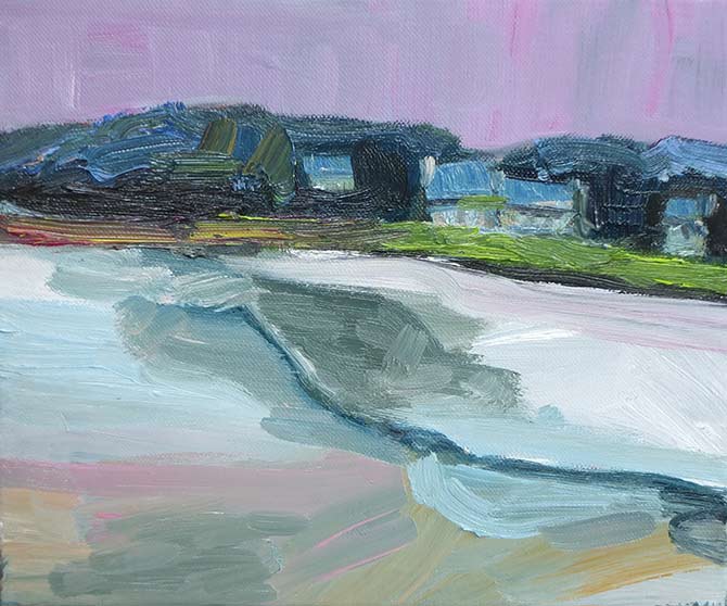 Ebbe mit Priel, Bretagne