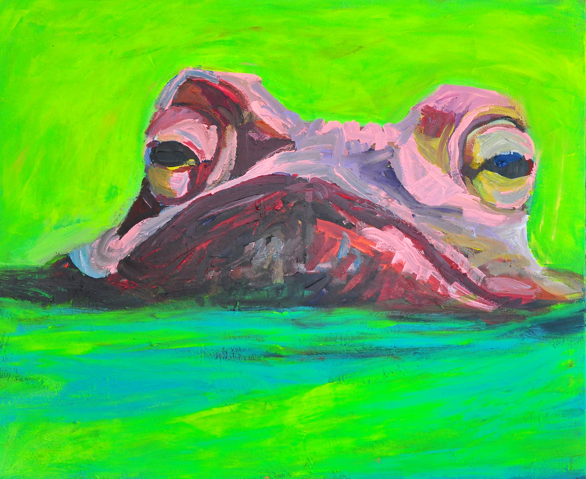 Große Unke im Wasser